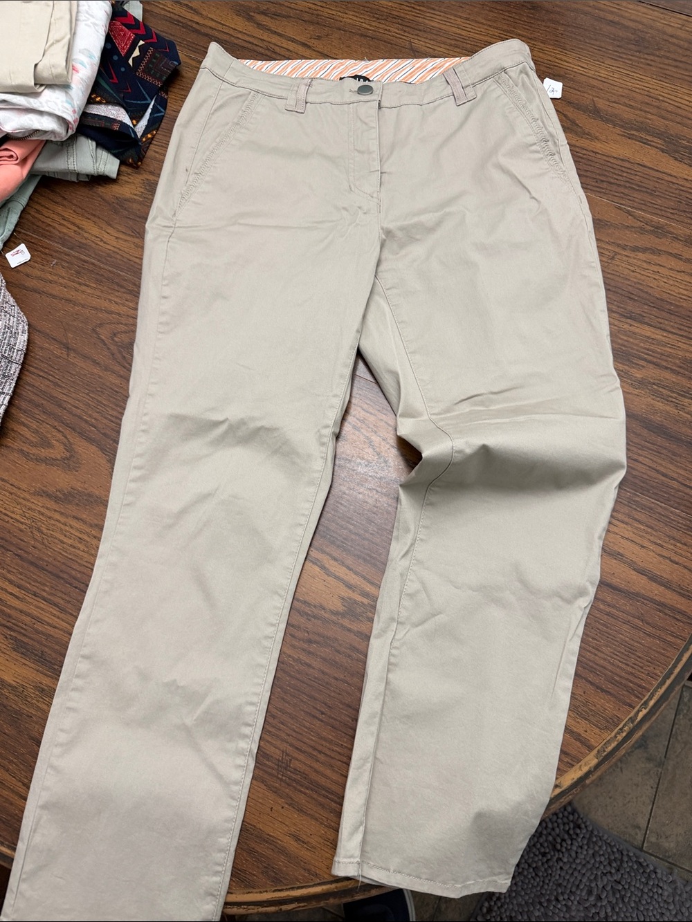 Tribal Straight-Leg Pants in Khaki